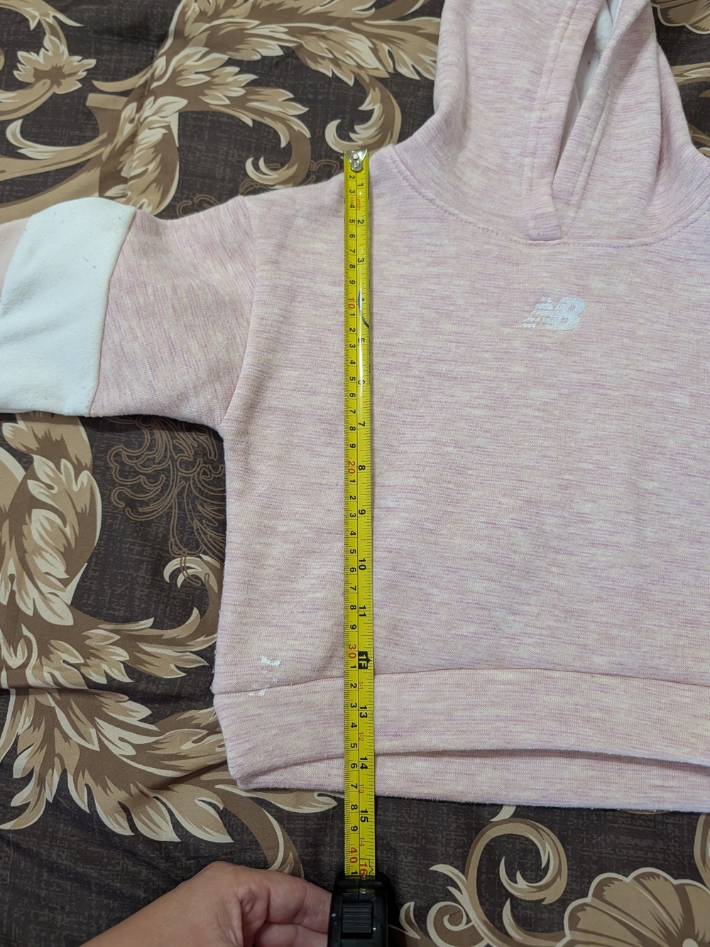 New Balance Kids' 5/6 Pink Hooded Jacket - Picture 8 of 9
